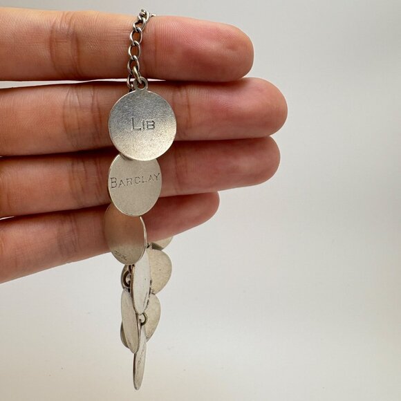 VTG Solid Sterling Silver 925 Name Tags ID Chain Bracelet Size 7" Length - Picture 13 of 16